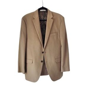 Lauren Ralph Lauren Camel Wool Silk Cashmere Blazer 42L